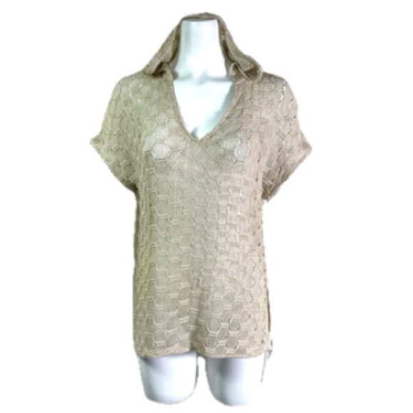 Trina Turk crochet hooded cover up/ kimono S - Picture 11 of 11